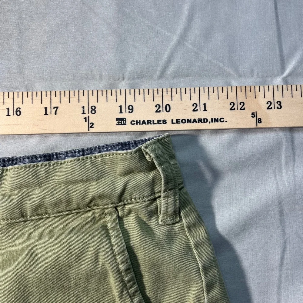 Nautica Shorts The Deck Short Mens 40 Green Khaki Stretch Chino Classic Casual